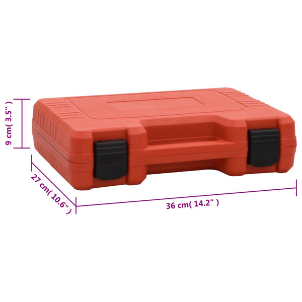 vidaXL Cooling System Tester Set Red 36x27x9 cm