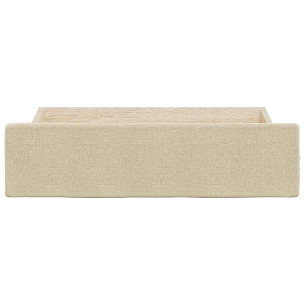 Bettschubladen Creme Holzwerkstoff 2er Set