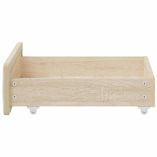 Bettschubladen Creme Holzwerkstoff 2er Set