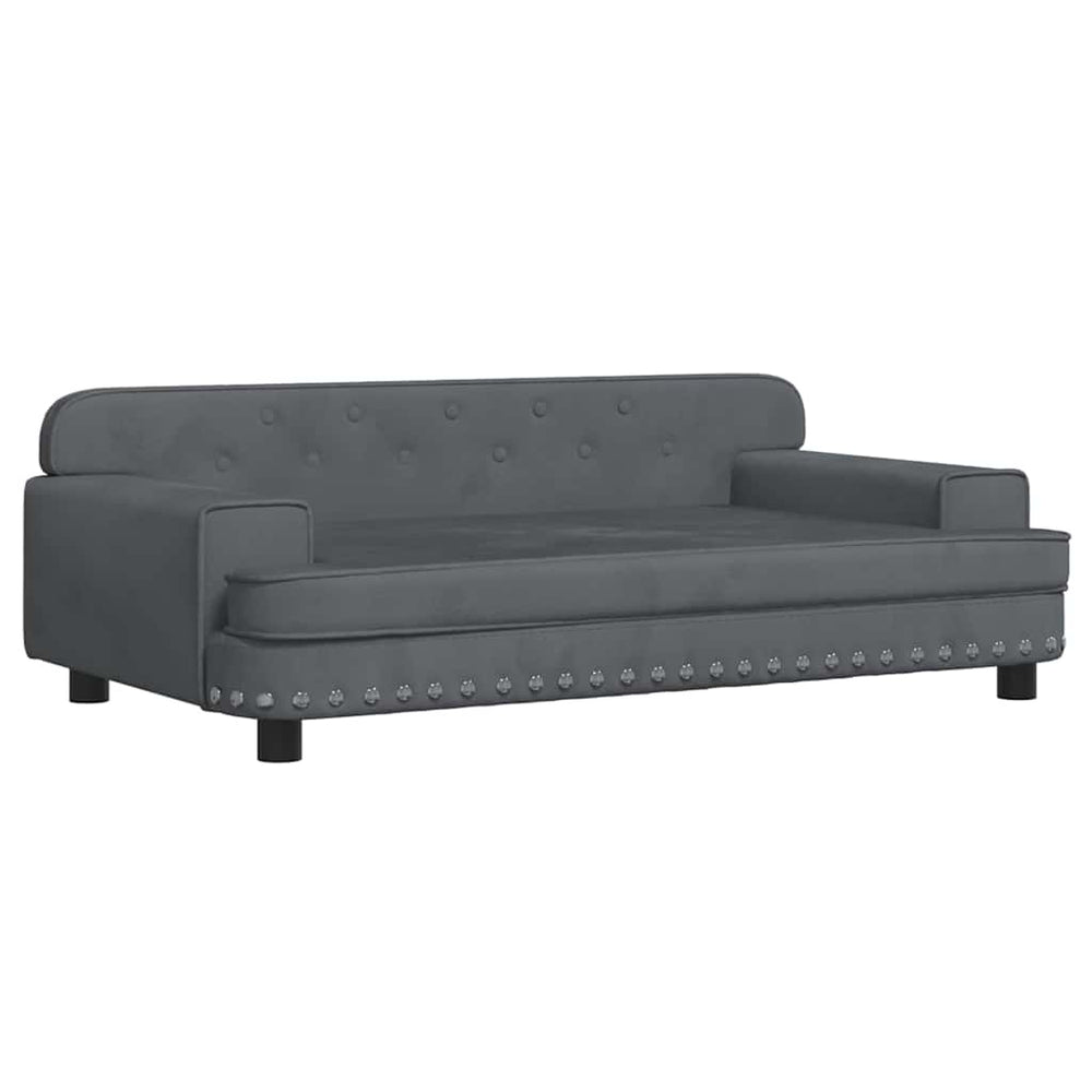 vidaXL Kids' Sofa Dark Gray 90x53x30 cm Velvet