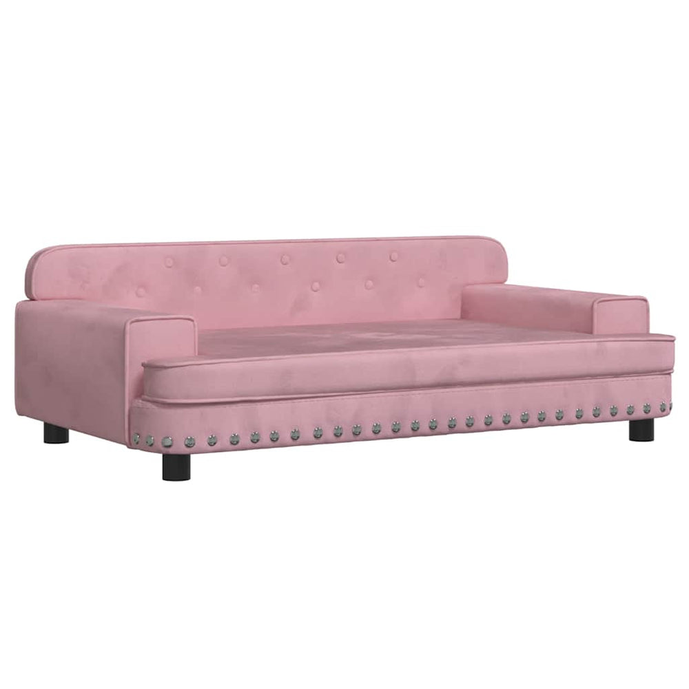 vidaXL Children's Sofa Pink 90x53x30 cm Velvet