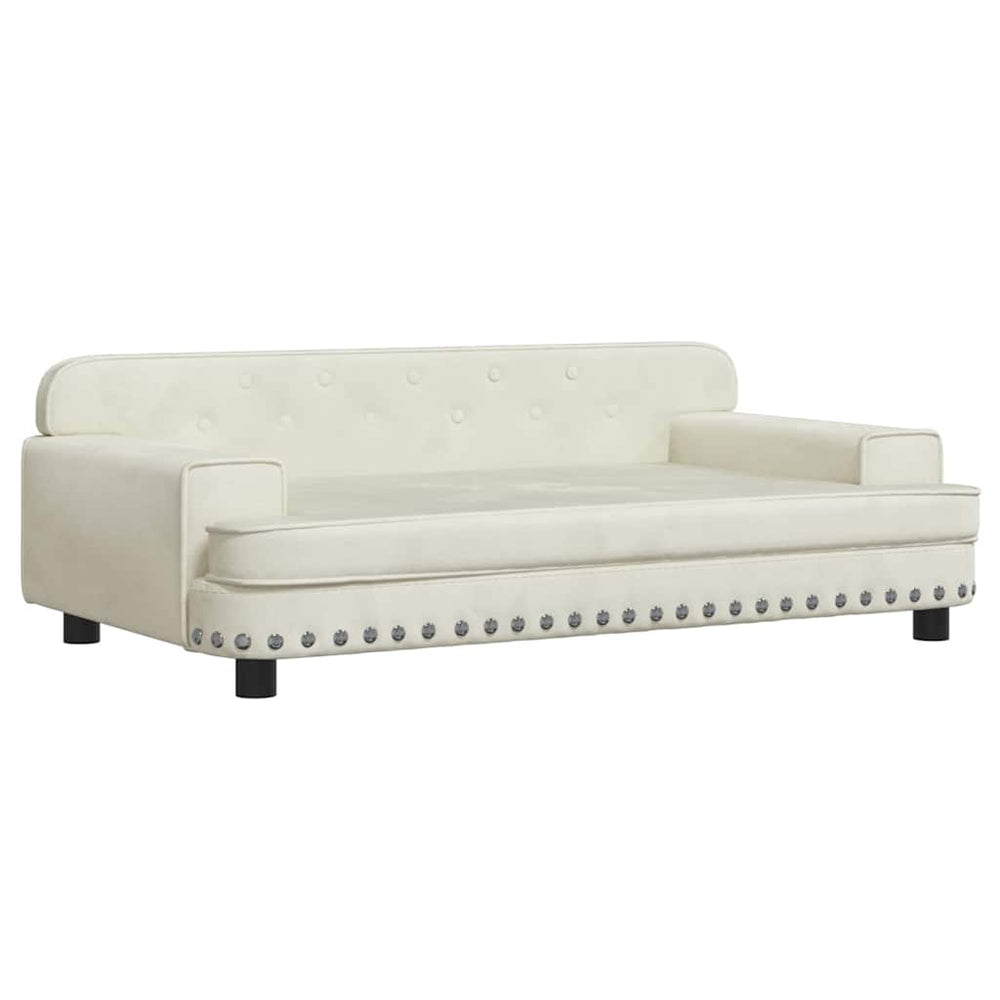 vidaXL Kids Sofa Cream 90x53x30 cm Velvet