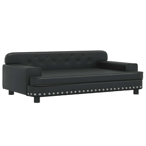 vidaXL Kids Sofa Black 90x53x30 cm Faux Leather