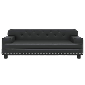 vidaXL Kids Sofa Black 90x53x30 cm Faux Leather
