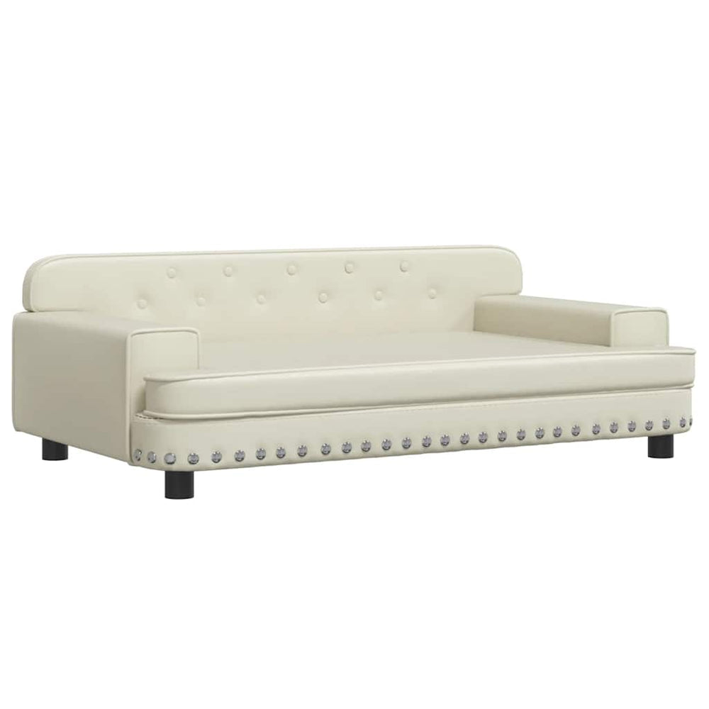 vidaXL Kids Sofa Cream 90x53x30 cm Faux Leather