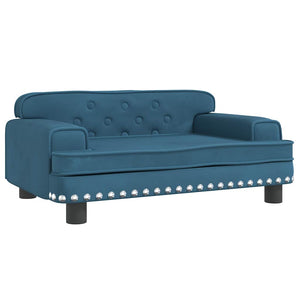 vidaXL Kids Sofa Blue 70x45x30 cm Velvet