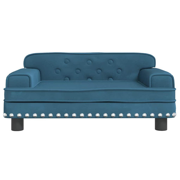 vidaXL Kids Sofa Blue 70x45x30 cm Velvet