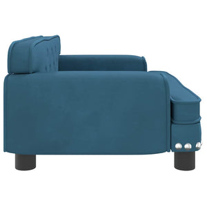 vidaXL Kids Sofa Blue 70x45x30 cm Velvet