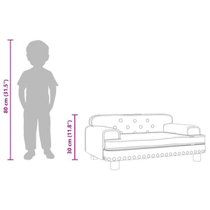 vidaXL Kids Sofa Blue 70x45x30 cm Velvet