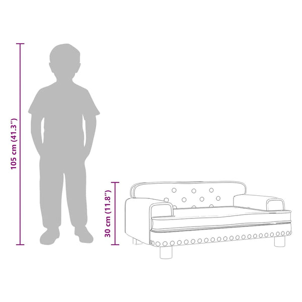 vidaXL Kids Sofa Blue 70x45x30 cm Velvet