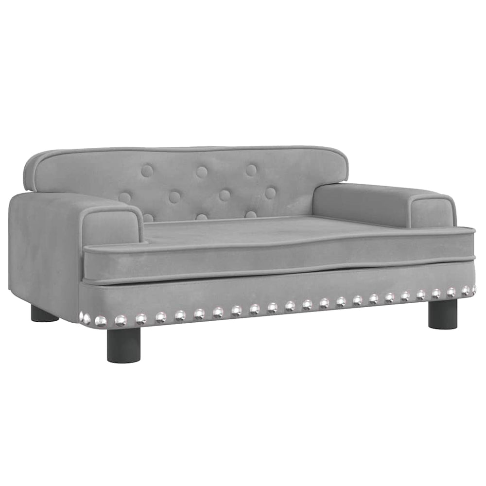 vidaXL Children's Sofa Light Gray 70x45x30 cm Velvet