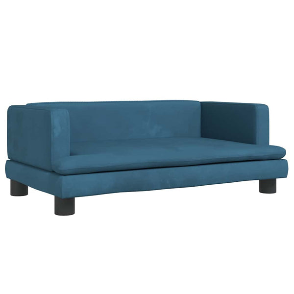 vidaXL Kids Sofa Blue 80x45x30 cm Velvet