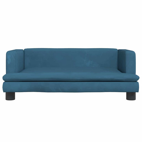 vidaXL Kids Sofa Blue 80x45x30 cm Velvet