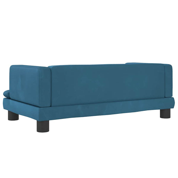 vidaXL Kids Sofa Blue 80x45x30 cm Velvet