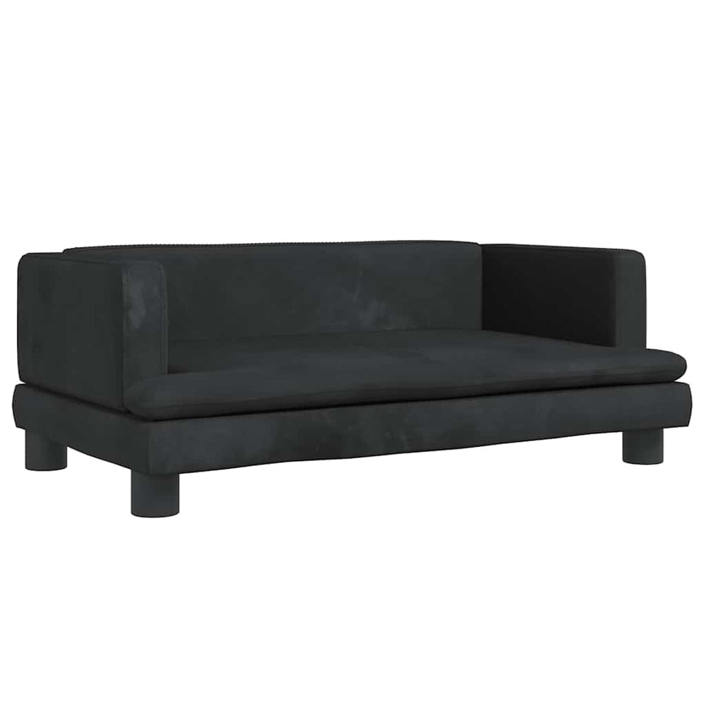 vidaXL Kids' Sofa Black 80x45x30 cm Velvet