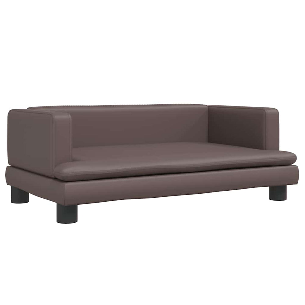 vidaXL Kids Sofa Brown 80x45x30 cm Faux Leather