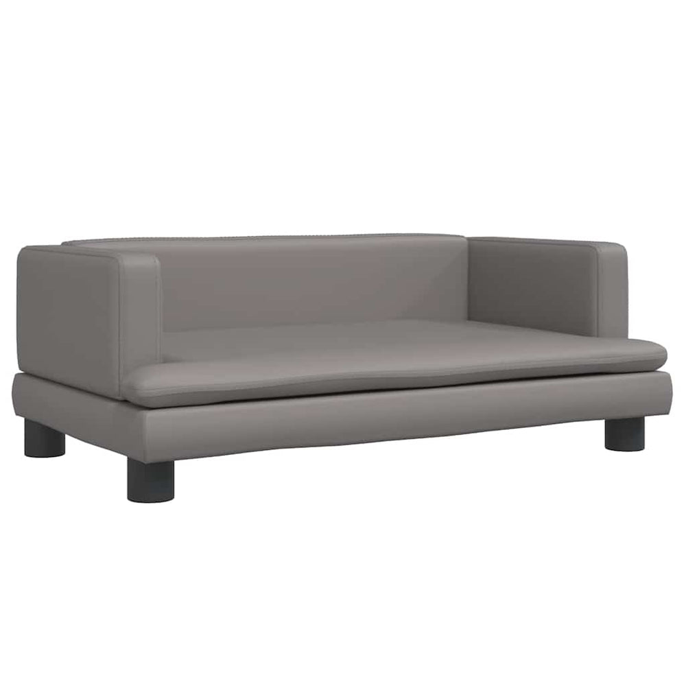 vidaXL Kids' Sofa Grey 80x45x30 cm Faux Leather