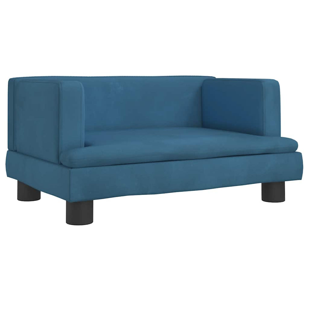 vidaXL Kids Sofa Blue 60x40x30 cm Velvet