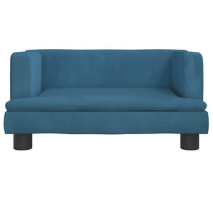 vidaXL Kids Sofa Blue 60x40x30 cm Velvet