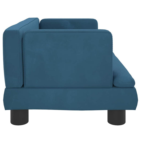 vidaXL Kids Sofa Blue 60x40x30 cm Velvet