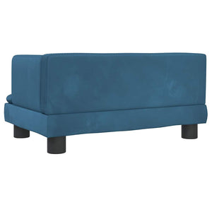 vidaXL Kids Sofa Blue 60x40x30 cm Velvet