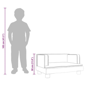 vidaXL Kids Sofa Blue 60x40x30 cm Velvet