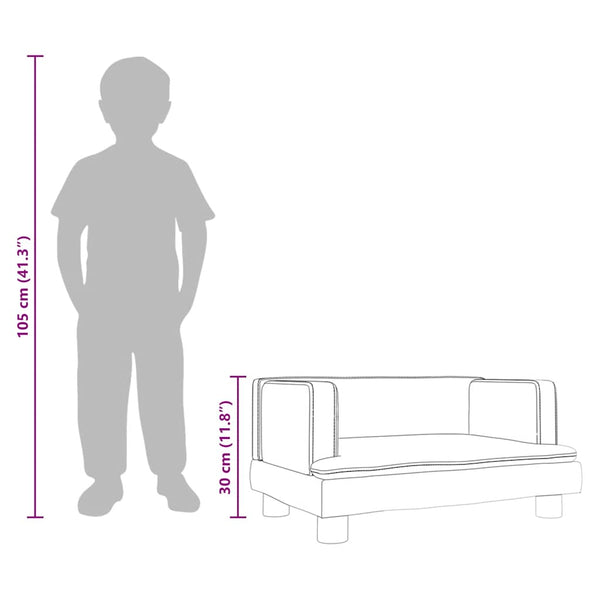vidaXL Kids Sofa Blue 60x40x30 cm Velvet