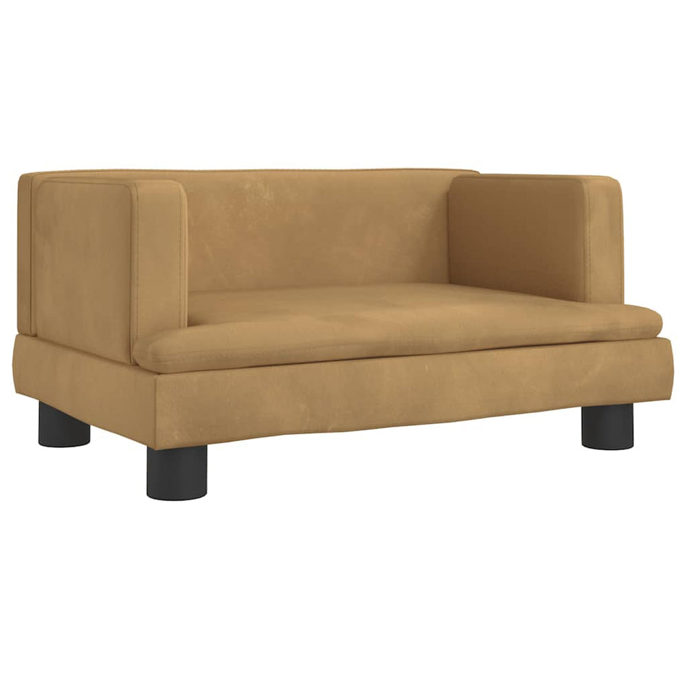 vidaXL Children's Sofa Brown 60x40x30 cm Velvet