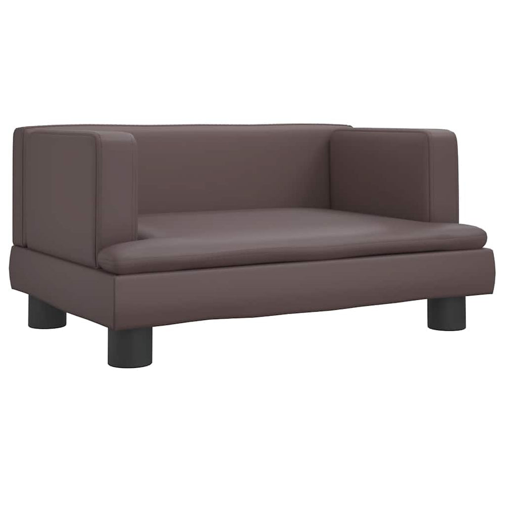vidaXL Kids Sofa Brown 60x40x30 cm Faux Leather
