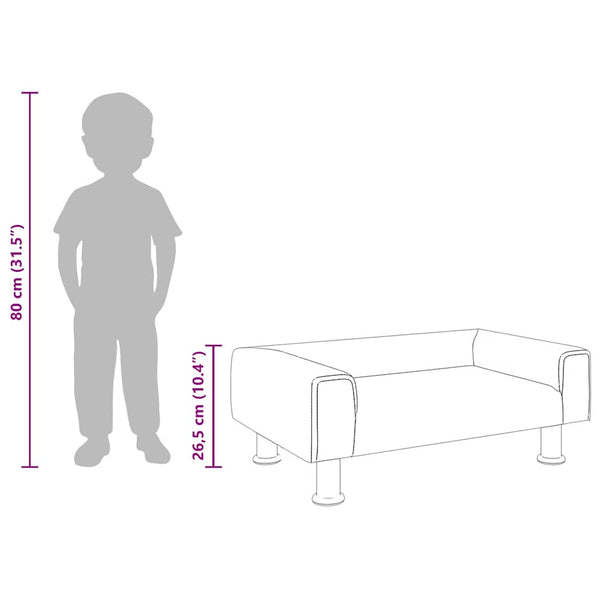 vidaXL Kids Sofa Blue 70x45x26.5 cm Velvet