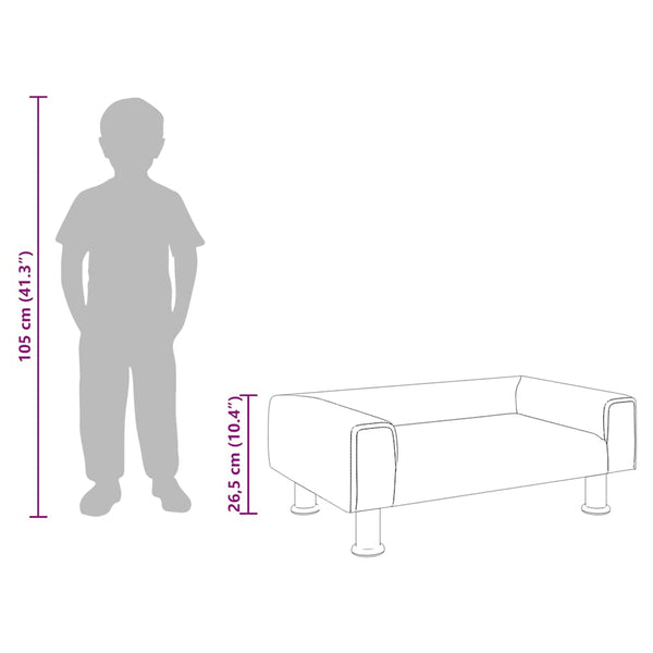 vidaXL Kids Sofa Blue 70x45x26.5 cm Velvet