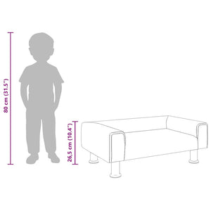 vidaXL Kids Sofa Black 70x45x26.5 cm Velvet