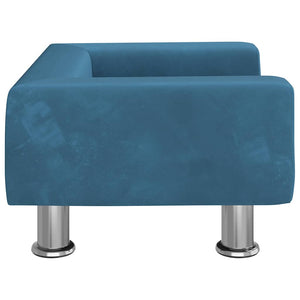 vidaXL Children's Sofa Blue 50x40x26.5 cm Velvet
