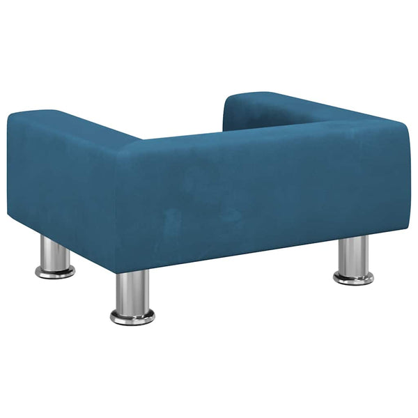 vidaXL Children's Sofa Blue 50x40x26.5 cm Velvet