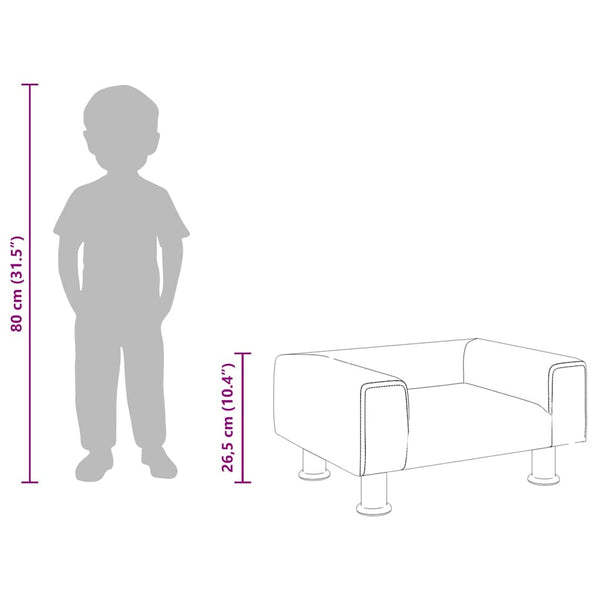 vidaXL Children's Sofa Blue 50x40x26.5 cm Velvet