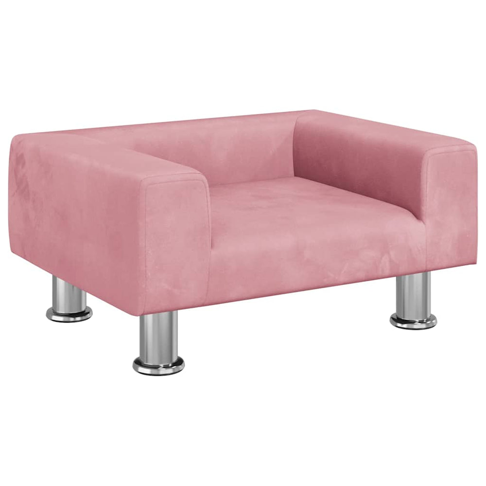 vidaXL Kids Sofa Pink 50x40x26.5 cm Velvet