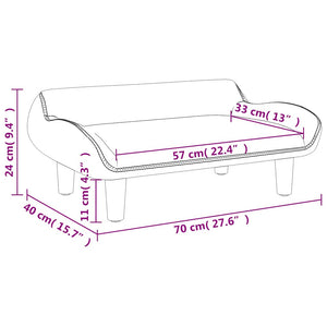 vidaXL Kids Sofa Cream 70x40x24 cm Fabric