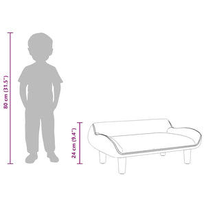 vidaXL Kids Sofa Cream 70x40x24 cm Fabric