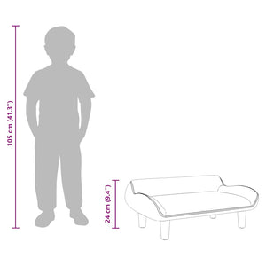 vidaXL Kids Sofa Cream 70x40x24 cm Fabric