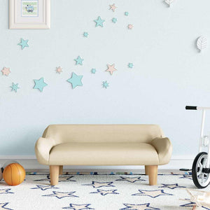 vidaXL Kids Sofa Cream 70x40x24 cm Fabric