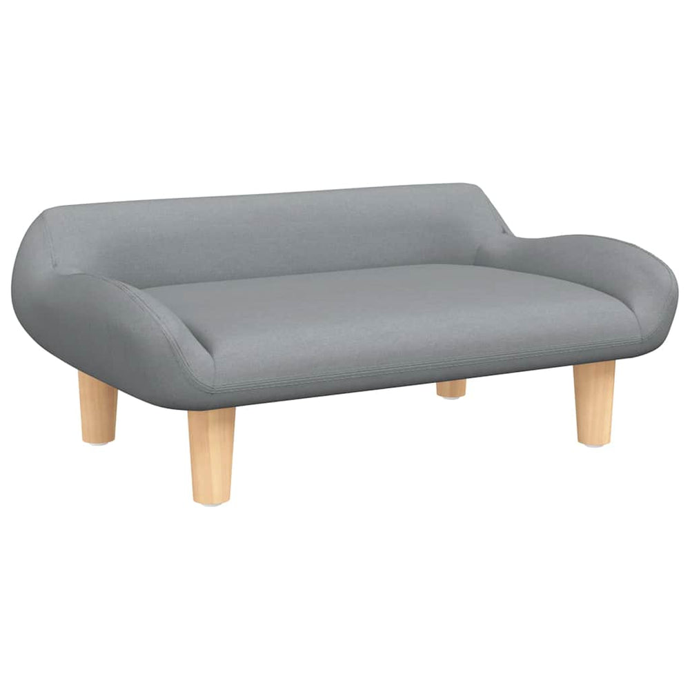 vidaXL Kids Sofa Light Grey 70x40x24 cm Fabric