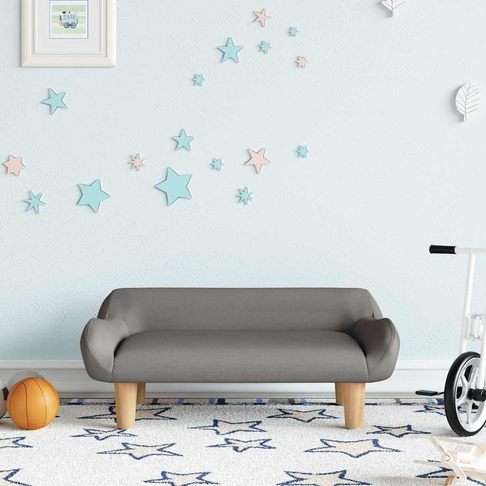 vidaXL Kids Sofa Taupe 70x40x24 cm Fabric