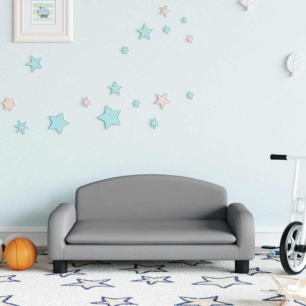 vidaXL Kids Sofa Light Gray 70x45x30 cm Fabric