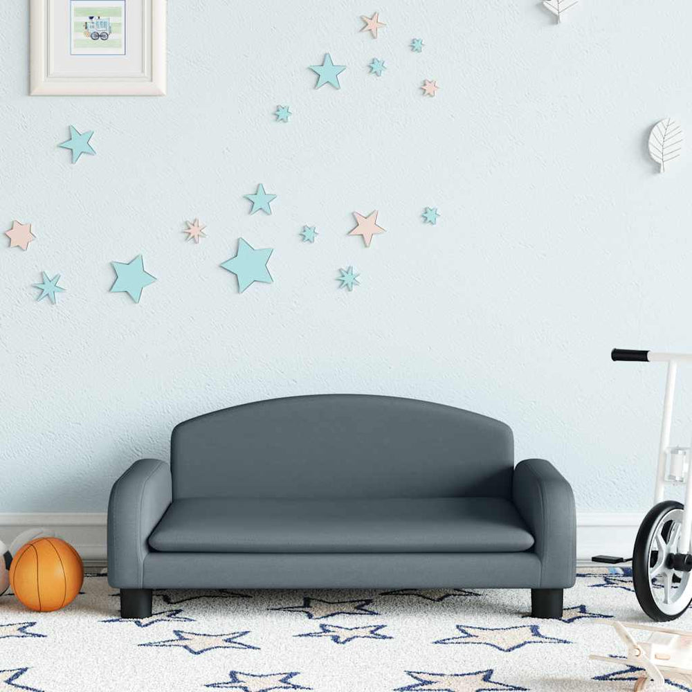 vidaXL Children's Sofa Dark Grey 70x45x30 cm Fabric