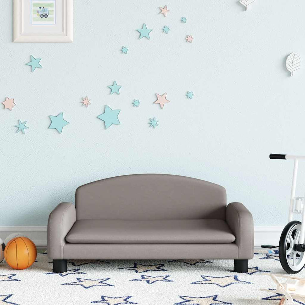 vidaXL Children's Sofa Taupe 70x45x30 cm Fabric