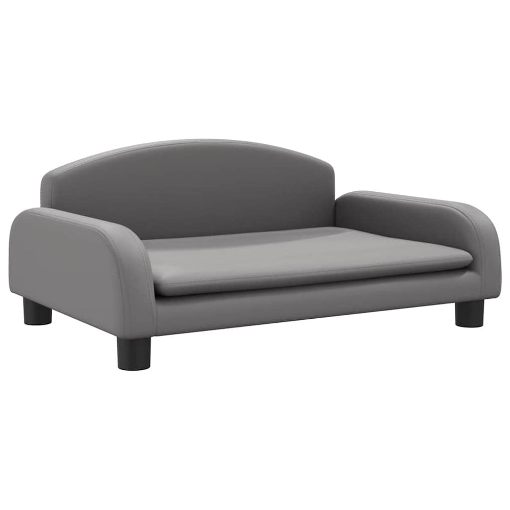 vidaXL Kids Sofa Grey 70x45x30 cm Faux Leather