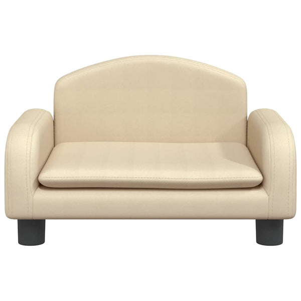 vidaXL Kids' Sofa Cream 50x40x30 cm Fabric