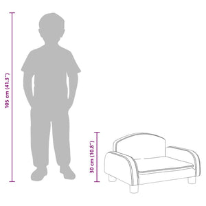 vidaXL Kids' Sofa Cream 50x40x30 cm Fabric