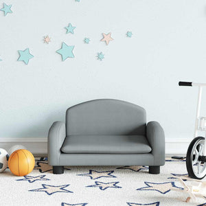vidaXL Kids Sofa Light Grey 50x40x30 cm Fabric