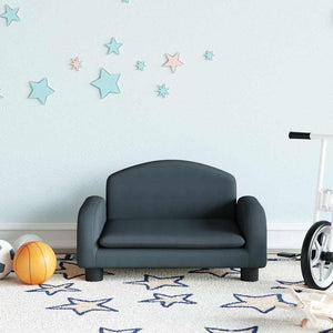vidaXL Children's Sofa Dark Grey 50x40x30 cm Fabric